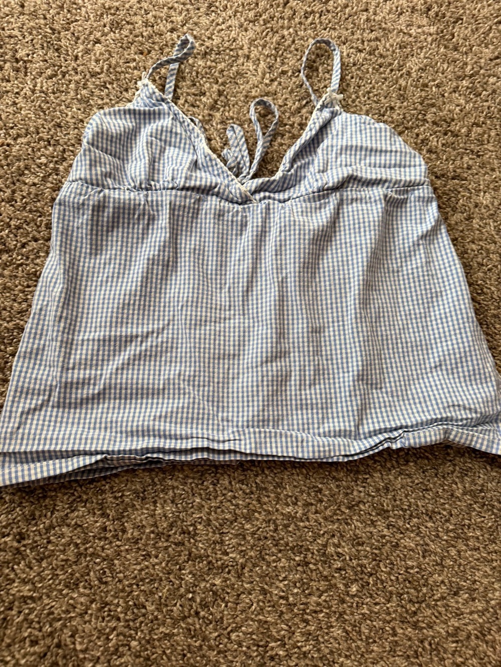 Blue and White Gingham John Galt by Brandy Melville baby doll style size small